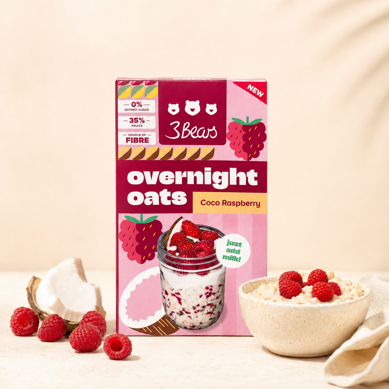 3Bears Coco Raspberry