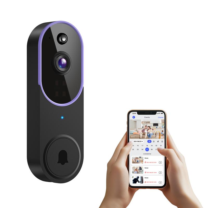 Wireless Video Doorbell Camera | 1080P HD with AI Human Detection, Night Vision & Two-Way Audio – No Wiring, Battery Powered