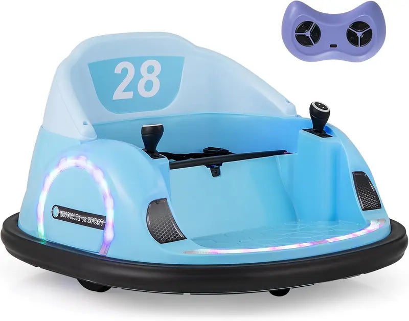 COSTWAY 360° Spin Electric Bumper Car for Toddlers (with Music & Flash Lights)
