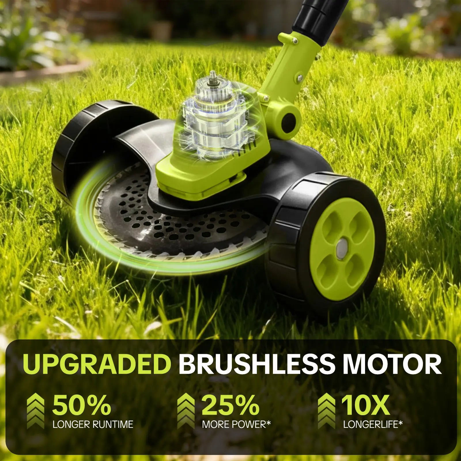 SEESE 3-in-1 Cordless Lawn Mower | 21V Battery Kit – Trimmer, Edger & Mower Combo, Lightweight for Small to Medium Yards