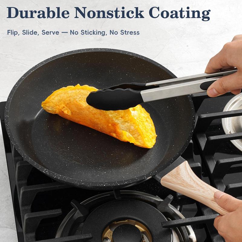 SODAY 12-Piece Healthy Granite Cookware Set (100% Toxin-Free & Non-Stick)