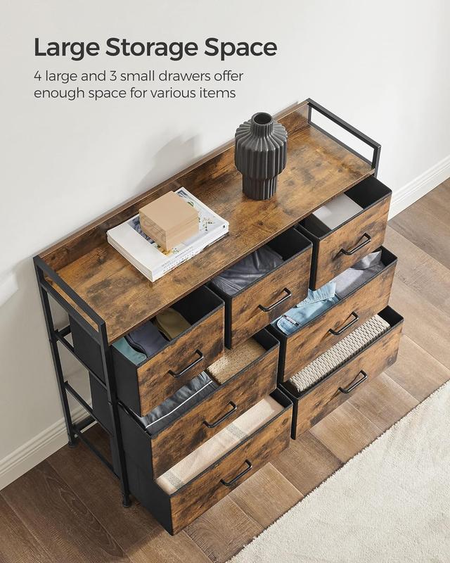 SONGMICS Modern 7-Drawer Storage Unit | Space-Saving Organizer for Bedrooms