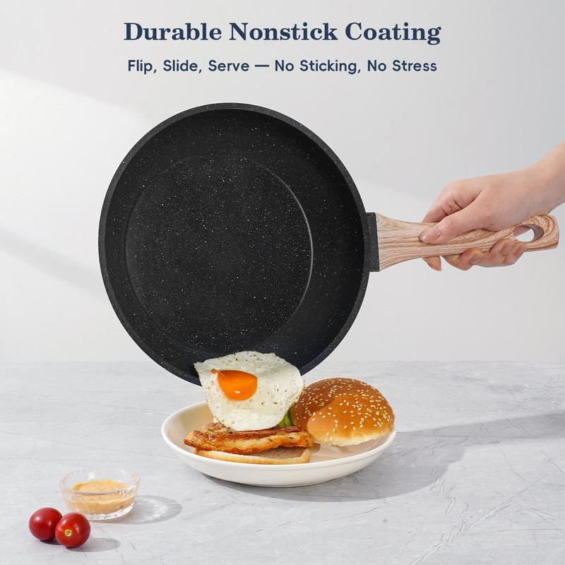 SODAY 12-Piece Healthy Granite Cookware Set (100% Toxin-Free & Non-Stick)