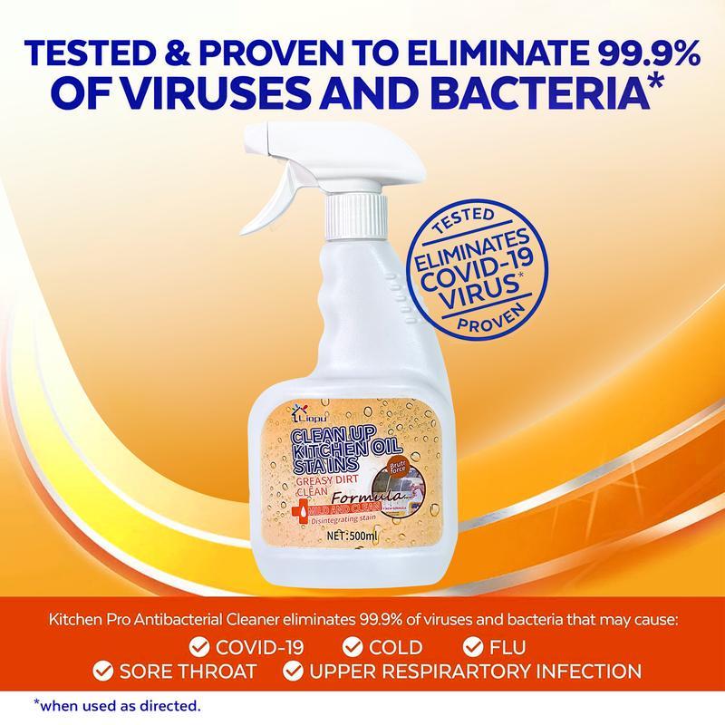 Liapu 500ml Kitchen Degreaser Spray — Instant Grease & 99.9% Bacteria Removal