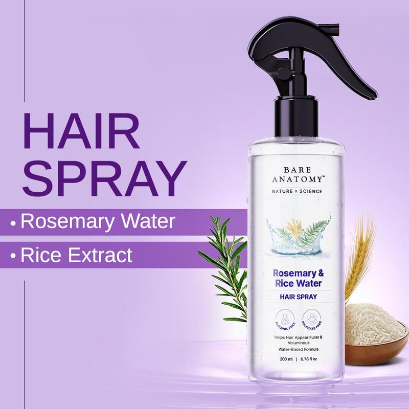Bare Anatomy Rosemary & Rice Water Mist (Fast-Absorbing & Non-Greasy)